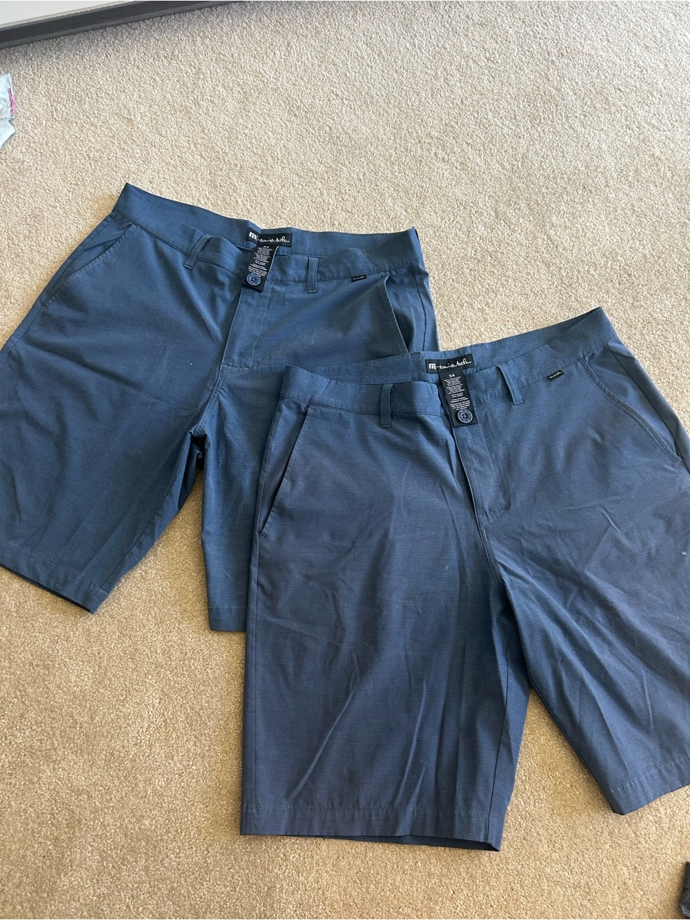 Travis Mathew Men's Navy Blue Performance Golf Shorts